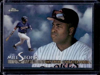 1998 Topps Chrome Tony Gwynn Milestone Refractor #MS6 Padres - Image 1 of 2