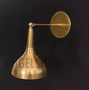 Handmade Raw Brass Wall Light | Mid Century Modern Stilnovo Sconce - Picture 1 of 5