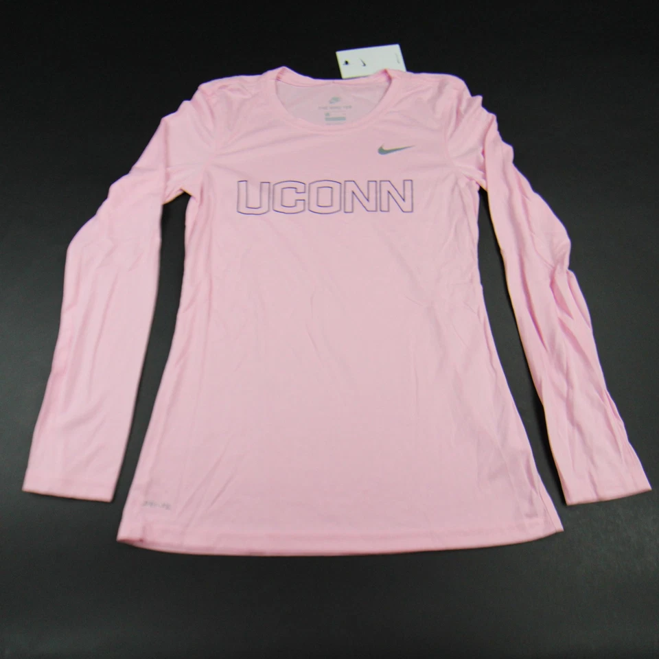 UConn Huskies Nike Dri-Fit Long Sleeve Shirt Women's Pink Used - Image 1 of 1