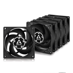 ARCTIC P8 (Black) 5 Pack 80 mm Case Fan quiet motor Computer 3000 RPM PC - Picture 1 of 7