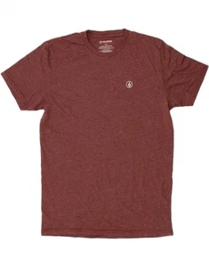 VOLCOM Womens T-Shirt Top UK 16 Large Maroon Cotton BU02 - Picture 1 of 3
