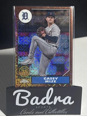 2022 Topps Silver Pack Series 2 #T87C2-5 Casey Mize - Orange Mojo Refractor /25 - Image 1 of 4