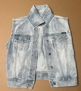 Angels Denim Vest Blue, Size Medium, 100% Cotton - Picture 1 of 3