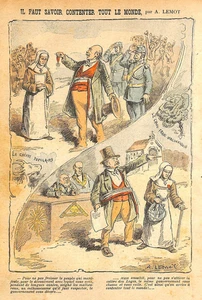LA FRANC-MAÇONNERIE ( FREEMASONRY ) ET LA RELIGION / DESSIN de LEMOT 1905 - Bild 1 von 1