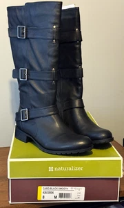 Naturalizer Damen Kunstleder Karo-Schwarz Glatt Stiefel (43610004) - Größe 8 - Neu mit Karton - Bild 1 von 11