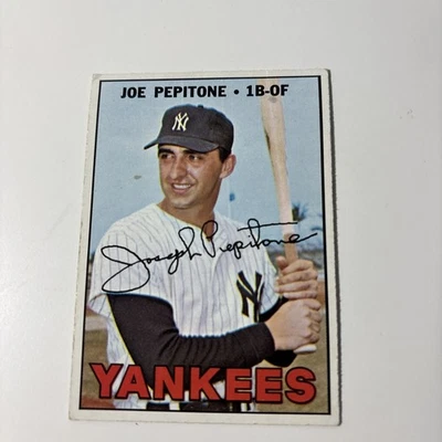 Topps Joe Pepitone #340 1967 muy pequeño pliegue estado en muy buen estado Foto 1 de 3