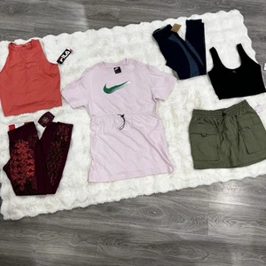NIKE|GAIAM|PINK|SAGE|FILA athletic wear lot 6 leggings dress top bra skirt - M - Picture 1 of 15