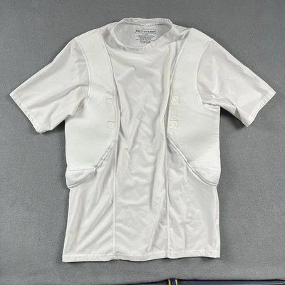 5.11 Shirt Mens 2XL White Tactical Holster Short Sleeve Padded Compression - Image 1 of 4