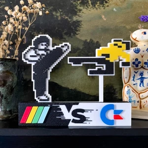 ZX Spectrum vs C64 – Yie Ar Kung Fu vs Bruce Lee Display Model *FREE UK POSTAGE* - Picture 1 of 4