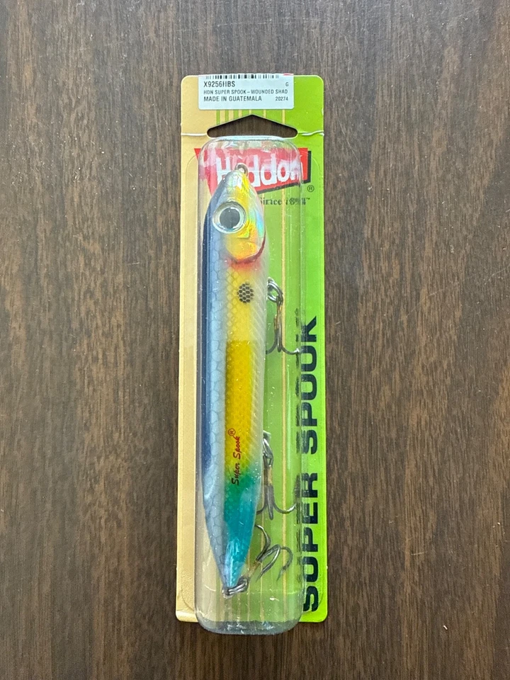 Heddon 5" Super Spook Topwater Walking Bait - Wounded Shad - Image 1 of 1
