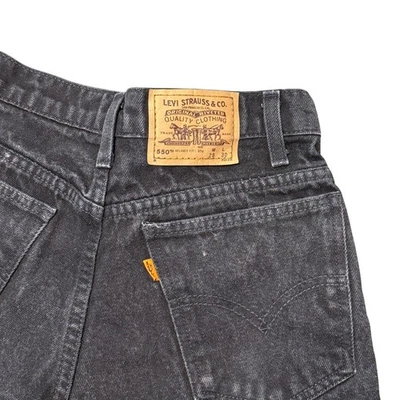 Vintage 90s Levi’s 550 Student Jeans Black Denim W28 L30 Relaxed Fit - Image 1 of 4