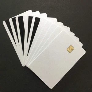 SLE4442 Schede Chip Pearl White con Striscia Magnetica Hi-Co PVC Carta Vuota (SLE444 - Foto 1 di 12
