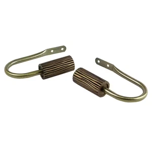 Cortina gancho acero latón antiguo decorativo cedro (juego de 2) - Imagen 1 de 3