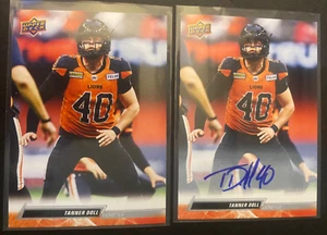 Tanner Doll (U of Calgary) - 2023 UD CFL "Autographed" & "Base" Card #37 - Foto 1 di 2