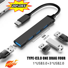 USB-C Type C to USB 3.0 4 Port Hub Splitter For PC Phone iPad UKH
