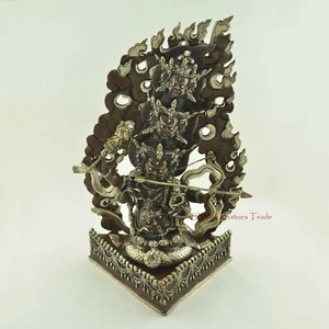 Estatua de aleación de cobre oxidada Rahula de 14,5" de alta calidad de Patan, Nepal - Imagen 1 de 6