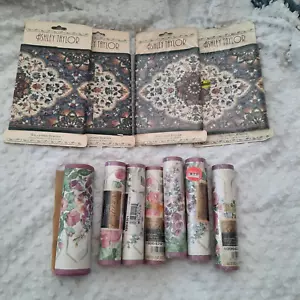30+ yards vintage wallpaper border cottage core floral fence + extra - Picture 1 of 7