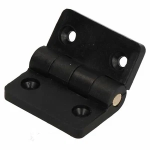 Bisagra de plástico de nailon reforzado negro 40x48 mm hecha en Italia calidad industrial 2 piezas - Imagen 1 de 4