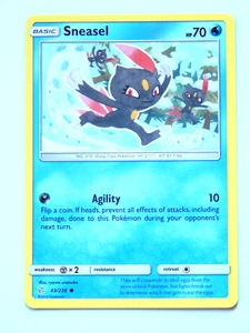 Sneasel 43/236 (casi nuevo, tarjeta de Pokémon, eclipse cósmico, 2019, agua, común) - Imagen 1 de 2