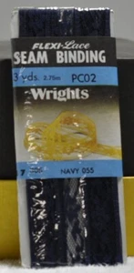 (19) WRIGHTS FLEXI-LACE SEAM BINDING #055 NAVY - Picture 1 of 1