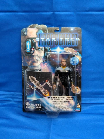 1996 Playmates Star Trek First Contact Geordi LaForge 6" Action Figure NIB Cover