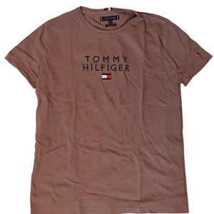 Tommy Jeans Mens Crew Neck T-Shirt Size M Brown Tommy Hilfiger Designer Menswear - Picture 1 of 3