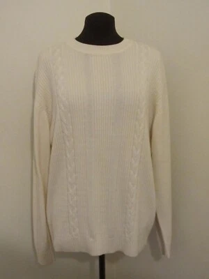 Concepts By Claiborne Men's Sweater Sweatshirt Size XL Extra Large Cream White - Image 1 of 4