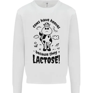 Cows Have Hooves Because They Lack Toes Kids Sweatshirt Jumper - Picture 1 of 67