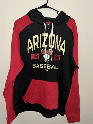 FANATICS MLB MENS ARIZONA DIAMONDBACKS HOODIE PULLOVER SWEATSHIRT SIZE LARGE NWT - Image 1 of 4
