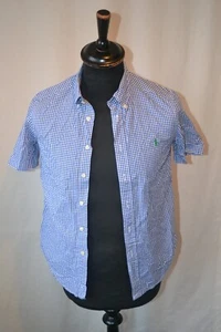Vintage Ralph Lauren kids blue plaid check shirt size Kids 10-12 western - Picture 1 of 9