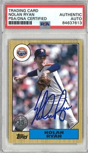 Nolan Ryan Signed 2022 Topps 35th Anniversary 1987 Trading Card PSA DNA 84637613 - Picture 1 of 1