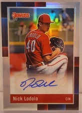 2022 Panini Donruss Optic Retro 1988 Signatures Nick Lodolo Rookie Auto RC