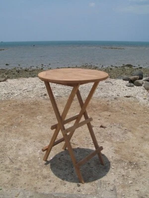 BESTOM TEAK massiv Stehtisch - Bartisch - Bistrotisch – Biertisch - Theke