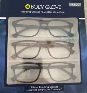 BODY GLOVE 3 Gafas de Lectura AZUL, TORTUGA, NEGRO Lectores+2.00 Para Hombre - Imagen 1 de 6