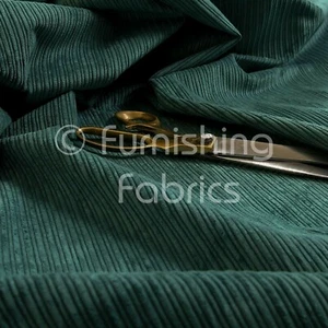 Soft New Pencil Pin Striped Corduroy Upholstery Fabric Material Teal Blue Colour - Picture 1 of 4
