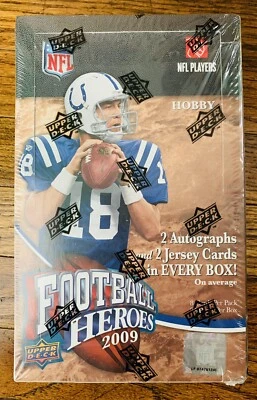 2009 Upper Deck UD Heroes Football Hobby Box NEW Factory Sealed Stafford 4+ Hits - Image 1 of 4