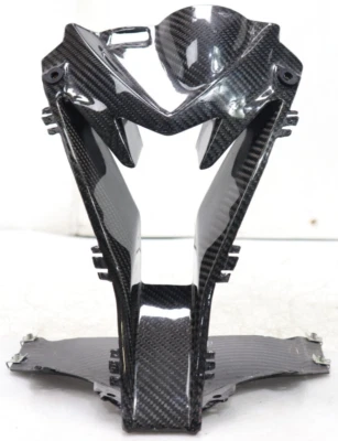 13-19 BMW S1000RR FABRICANTE DE EQUIPOS ORIGINALES FIBRA DE CARBONO DELANTERO SUPERIOR CENTRO NARIZ RAM CARENADO CUBIERTA DE AIRE Foto 1 de 4