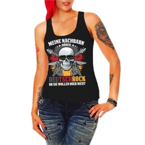Canotta da donna i miei vicini ascoltano GONNA TEDESCA musica tedesca fan donne merch - Foto 1 di 2