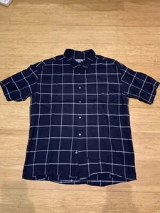 cos stores dunkelblaues kurzarm kariertes Hemd - Bild 1 von 3
