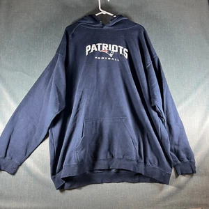 Majestic Mens Hoodie Size 3XL Gray Cotton NFL New England Patriots - Picture 1 of 11