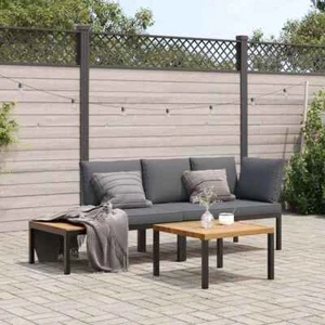 Vidaxl Gartenmöbel Sofa Gartenbank Garnitur Lounge Sitzgruppe 2-tlg. Aluminium v - Bild 1 von 19