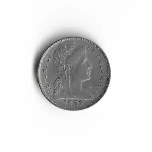 1952 Colombia - 1 Centavo - 324 - Nickel Clad Steel - 2g - Picture 1 of 2