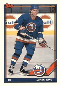 1991-92 Topps Islanders Hockey Card #455 Derek King