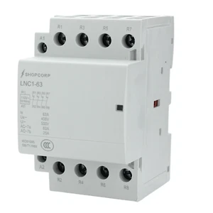 4 Pole 60A NC Contactor 120V Coil IEC 400V for Motor & Lighting DIN Rail Mount - Picture 1 of 9