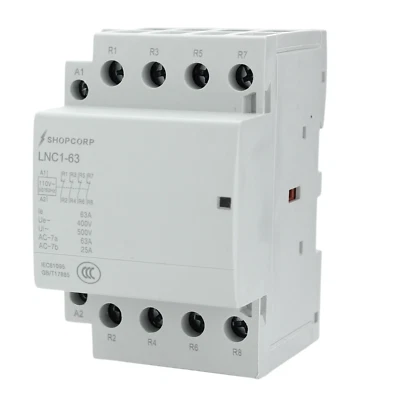Contactor 4 polos 60A NC bobina 120V IEC 400V para montaje en riel DIN de motor e iluminación Foto 1 de 4