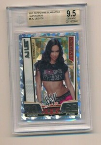 2013 Topps WWE Slam Attax Superstars Foil #5 AJ Lee BGS 9.5