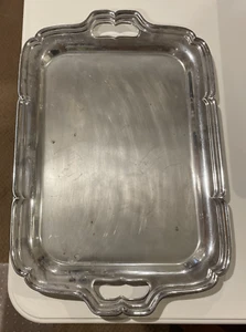 Vintage Farberware silver plated serving tray 16 x 10.5 in used - Picture 1 of 8