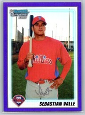 2010  Bowman #BCP16 Sebastian Valle Purple Refractor 140/999
