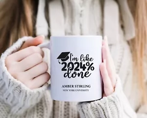Personalized Name and School 2024 Graduation 11oz Ceramic Coffee Mug Gift - Picture 1 of 76