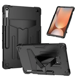 FOR SAMSUNG GALAXY TAB S10 FE+ 13.1'' RUGGED HYBRID ARMOR IMPACT KICKSTAND CASE - Picture 1 of 91